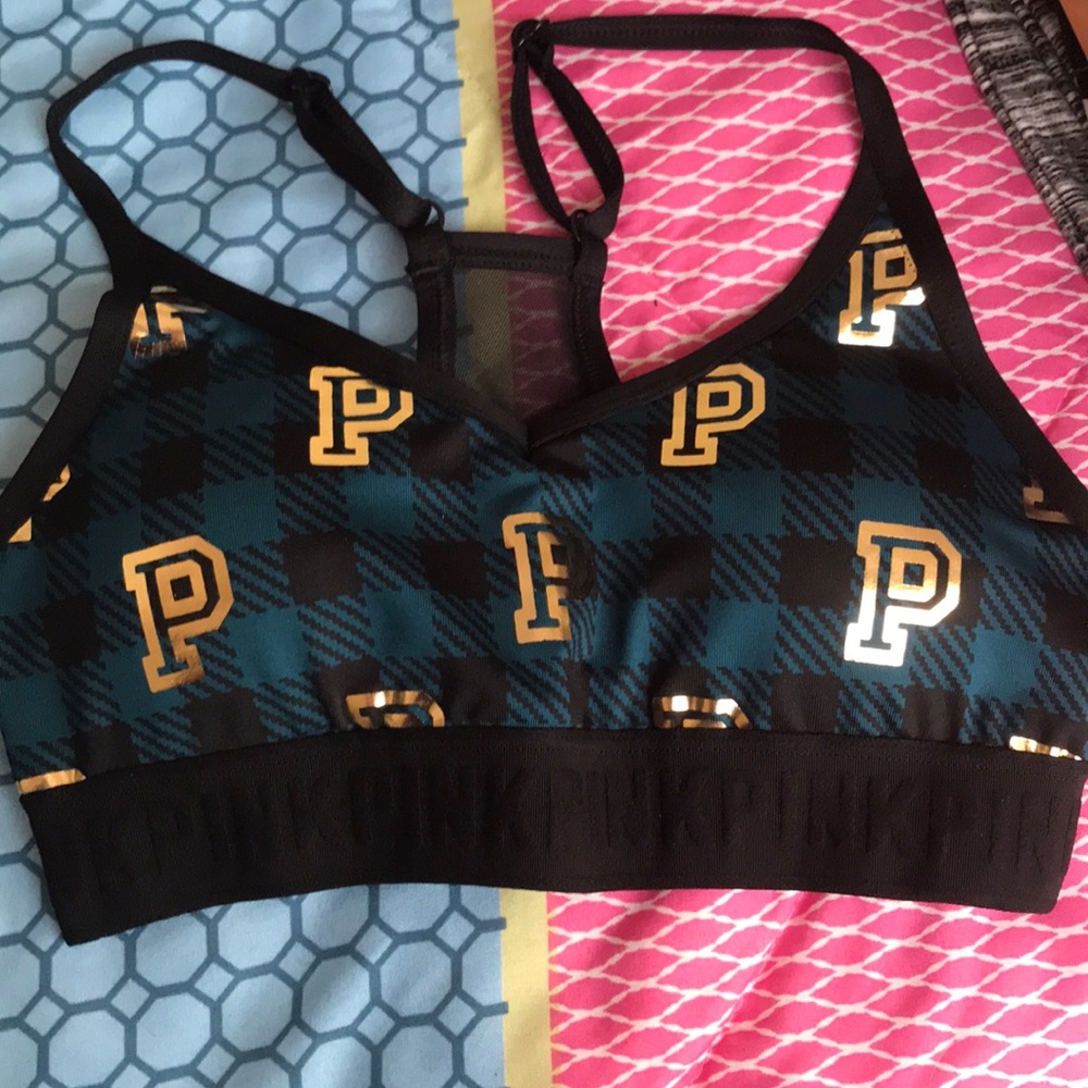 Pink sports bra